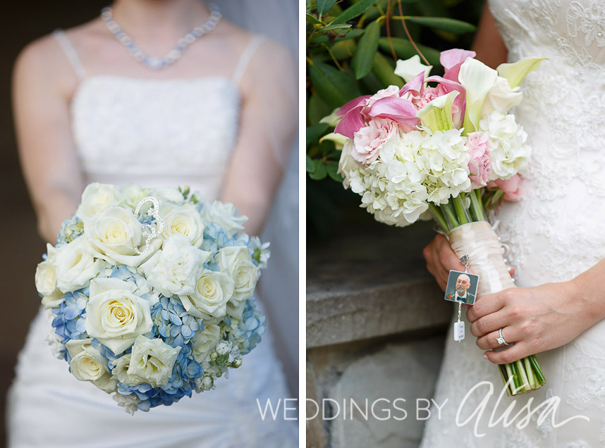Light pink wedding lilies
